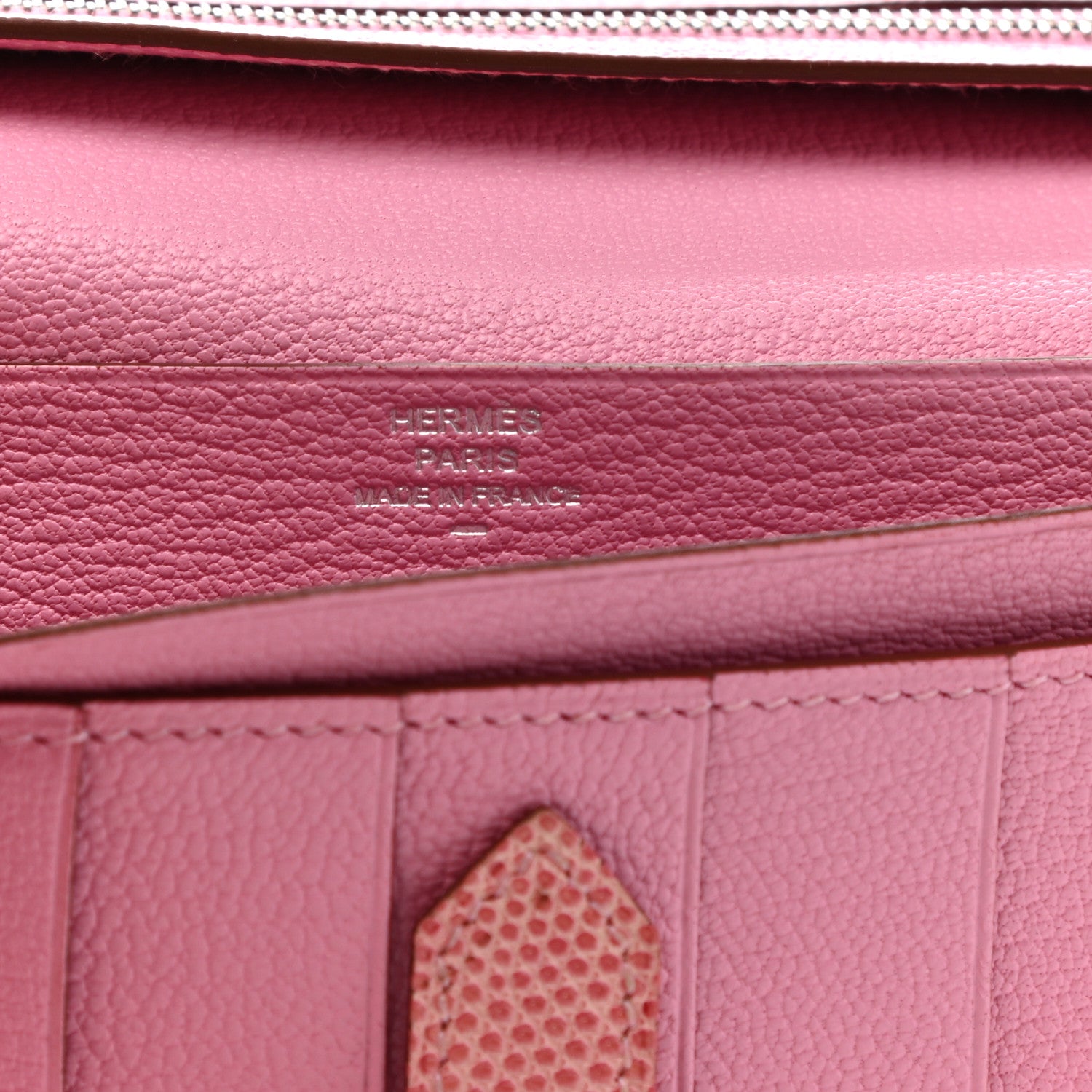 Hermes Lizard Bearn Wallet Pastel Lilac 6 of 7