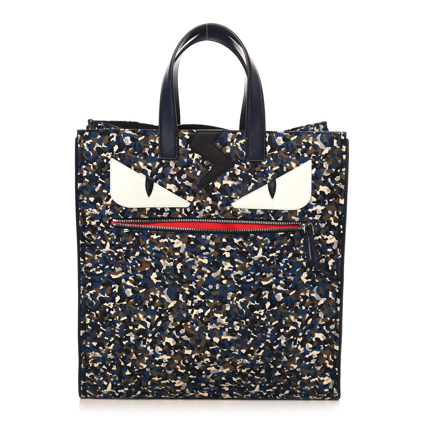 Nylon Vitello Elite Flamingo Granite Lightning Monster Eyes Vertical Tote Military Lavagna Multicolor
