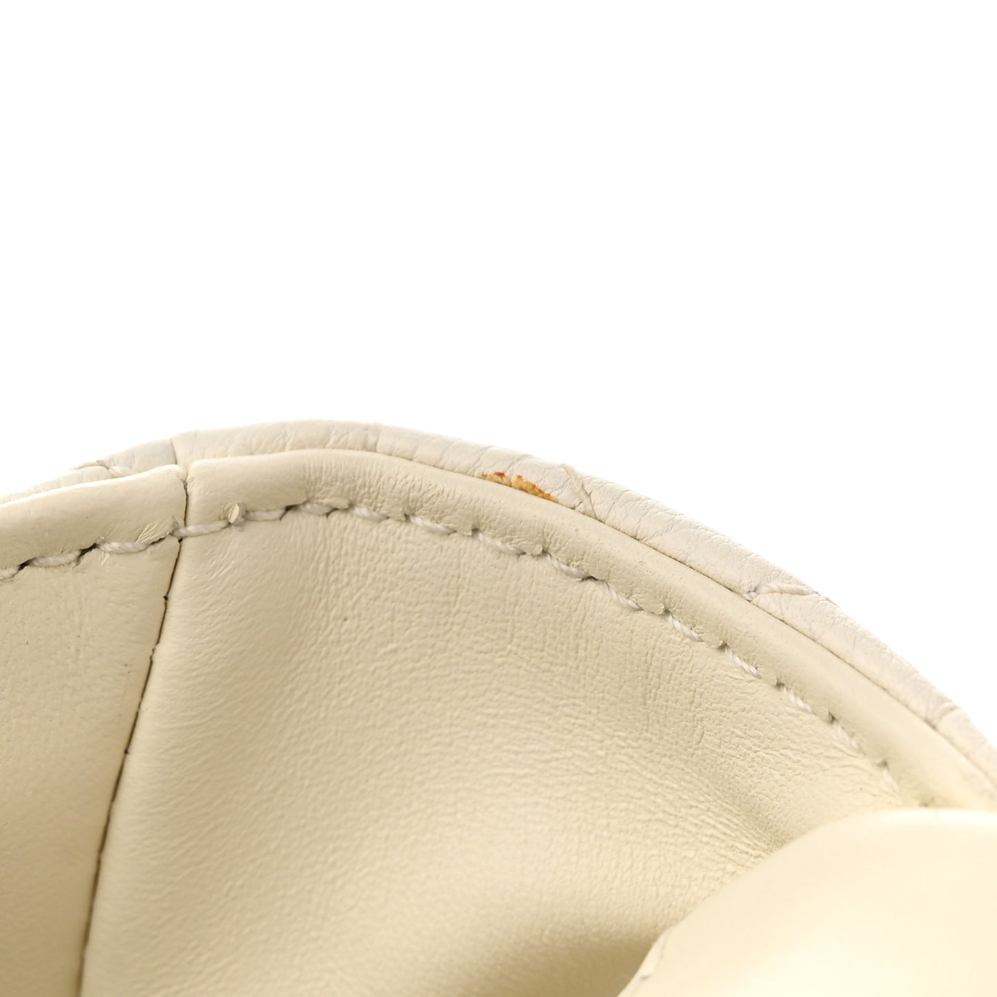Supple Calfskin Cannage Medium Caro Bag Ivory