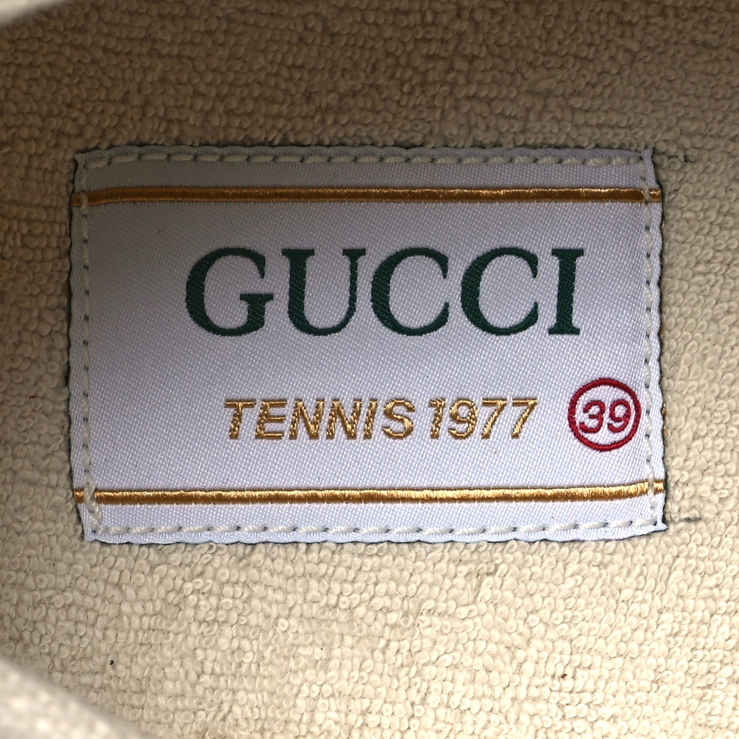 GG Monogram Womens 1977 Tennis Platform 52mm Sneakers 39 Great White Mystic White