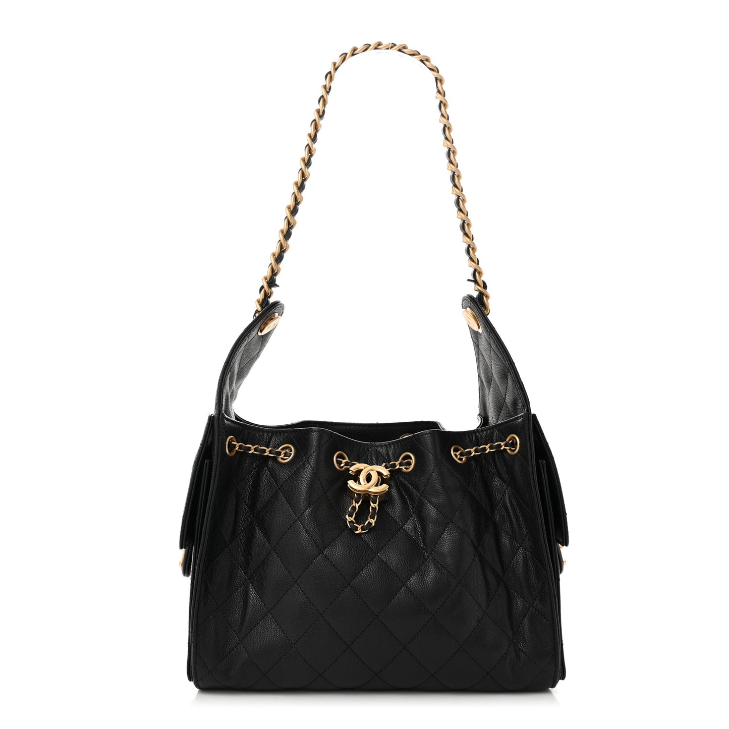 Caviar Quilted Small Chanel 25 Handbag Black