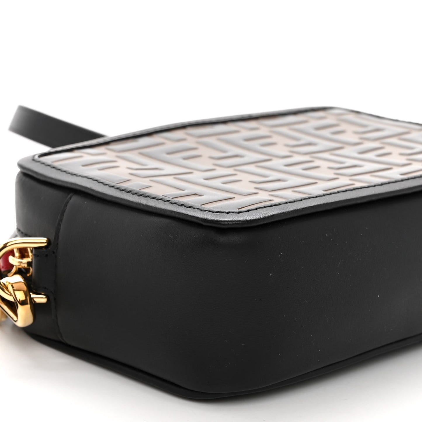 Vitello Century Bi-Color FF 1974 Embossed Mini Camera Case Maya Black
