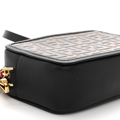 Fendi Vitello Century Bi-Color FF 1974 Embossed Mini Camera Case Maya Black 9 of 11