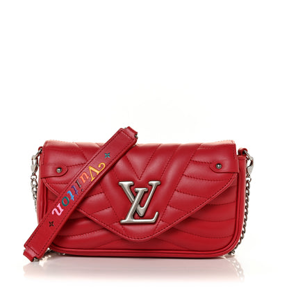 Louis Vuitton Calfskin New Wave Chain Pochette Scarlet 1 of 8