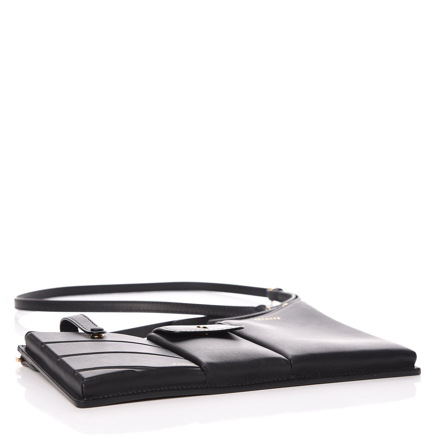 Vitello Grace 3 Pocket Mini Crossbody Bag Matte Black