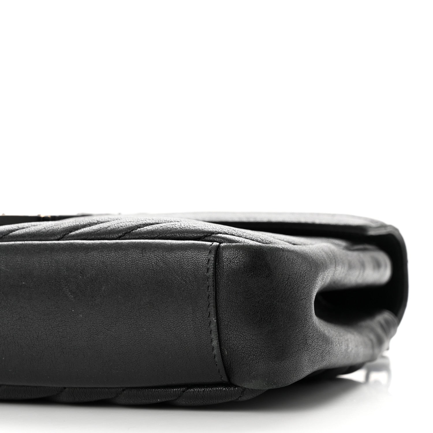 Saint Laurent Sheepskin Matelasse Chevron Monogram Monochrome Medium College Bag Black 9 of 12