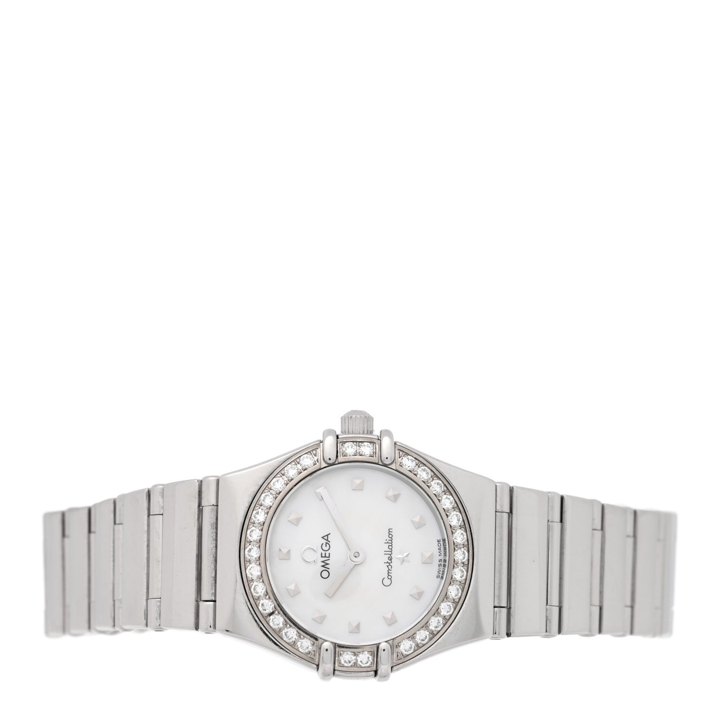 Stainless Steel Diamond Bezel Mother of Pearl 22mm Constellation My Choice Quartz Watch 1465.71.00