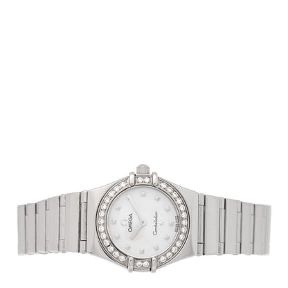 Omega Stainless Steel Diamond Bezel Mother of Pearl 22mm Constellation My Choice Quartz Watch 1465.71.00 2 of 4