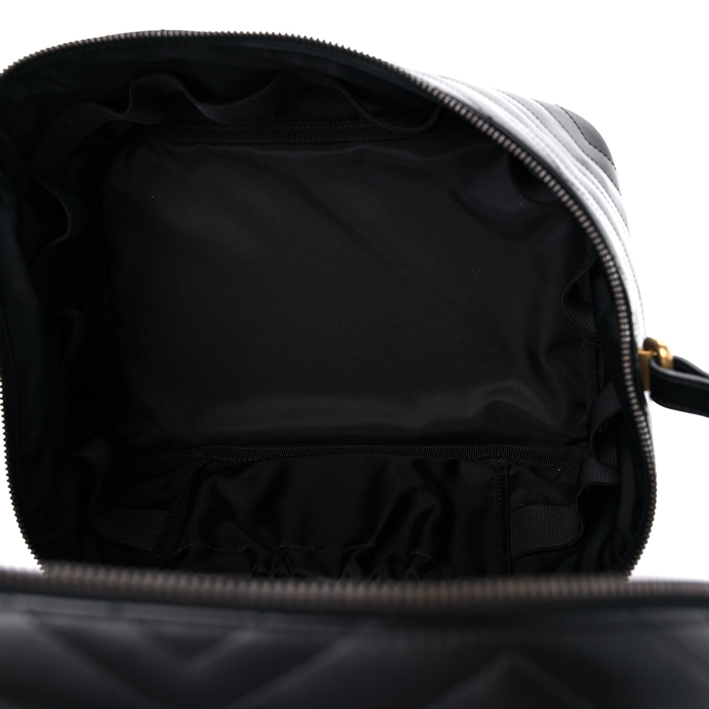 Calfskin Matelasse Large GG Marmont Vanity Cosmetic Case Black