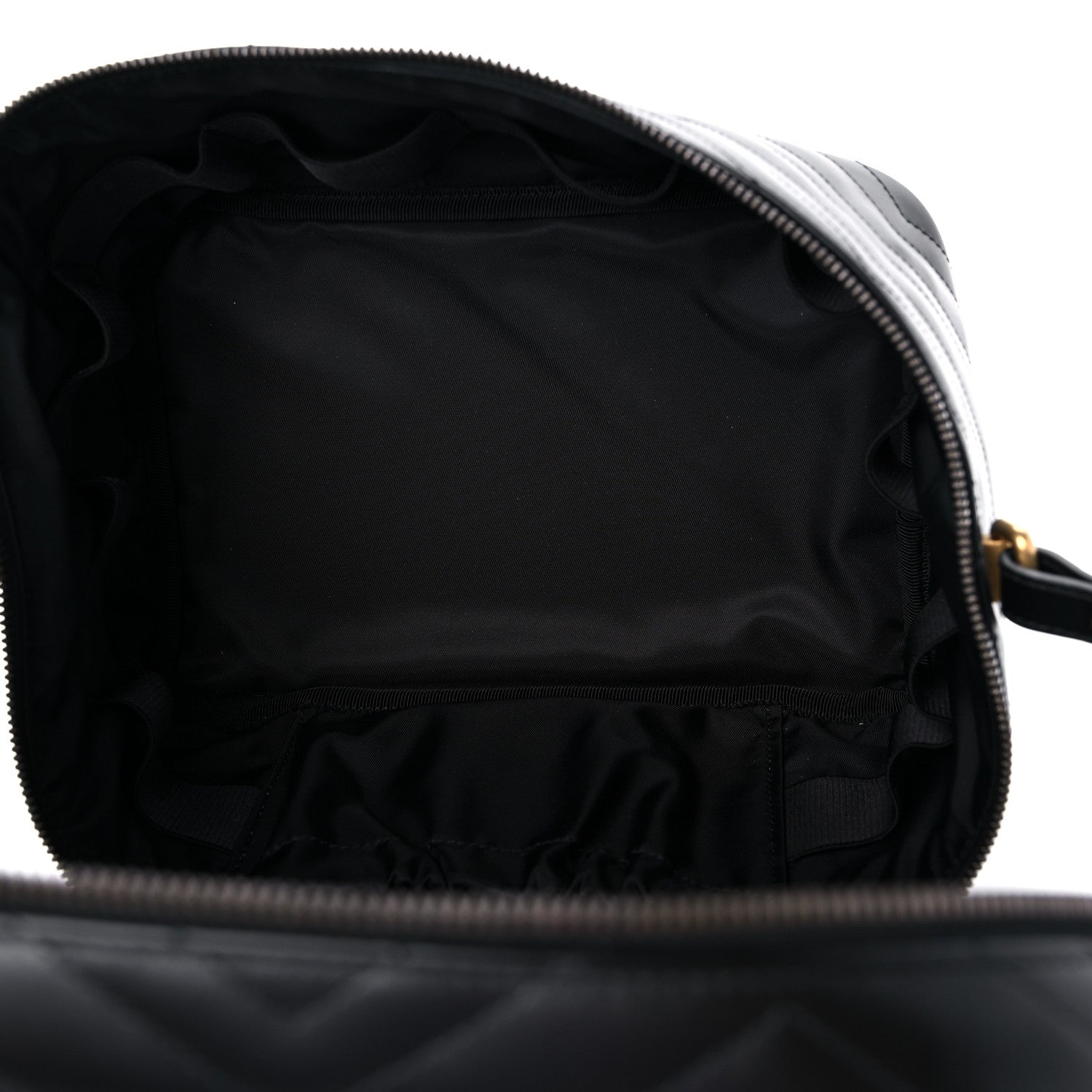 Gucci Calfskin Matelasse Large GG Marmont Vanity Cosmetic Case Black 5 of 11