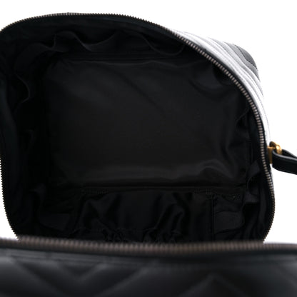 Gucci Calfskin Matelasse Large GG Marmont Vanity Cosmetic Case Black 5 of 11