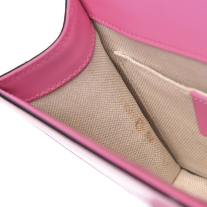 Gucci Knight Calfskin Small GG Marmont Chain Handle Bag Pink Tropical Flower 10 of 13