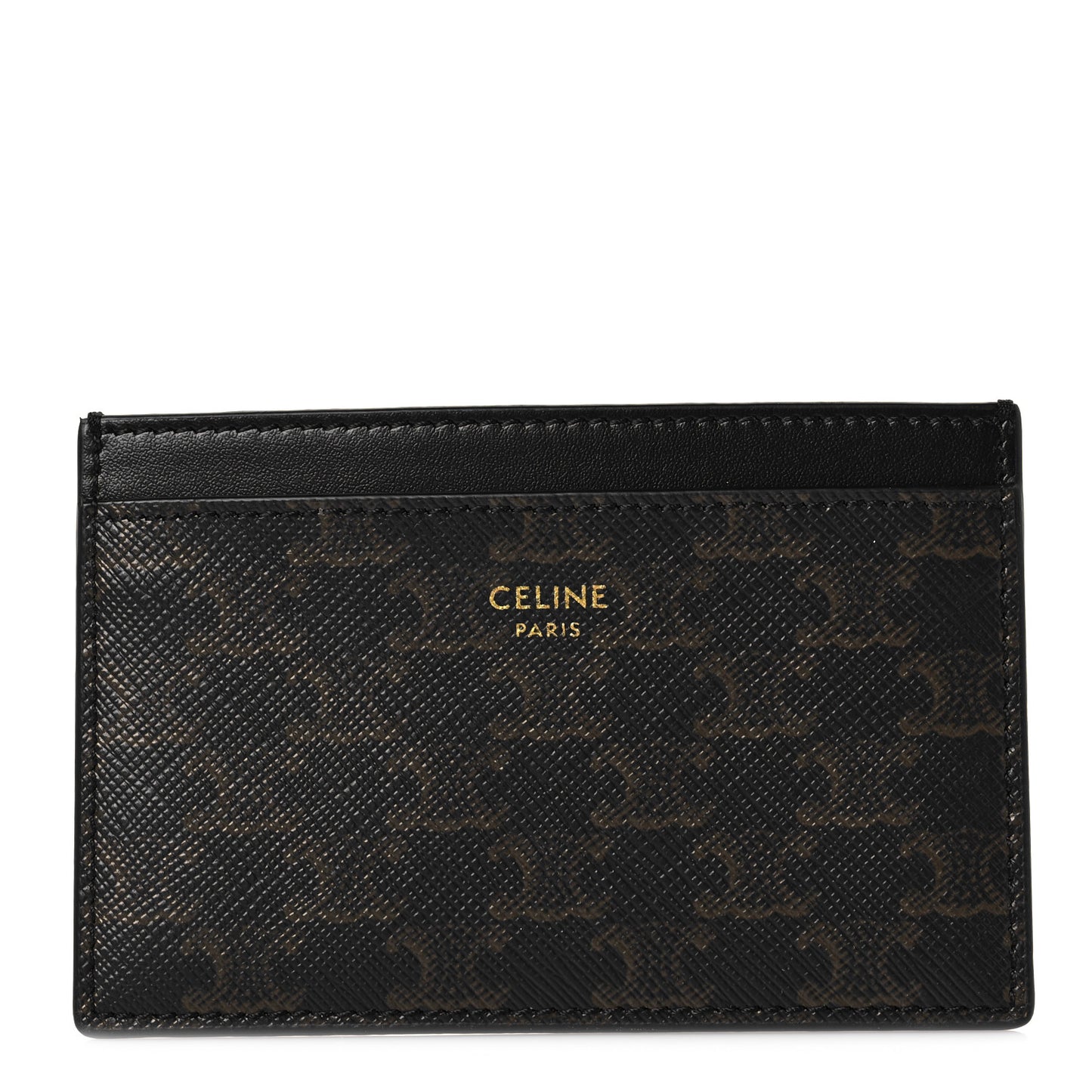 Triomphe Canvas Card Holder Black