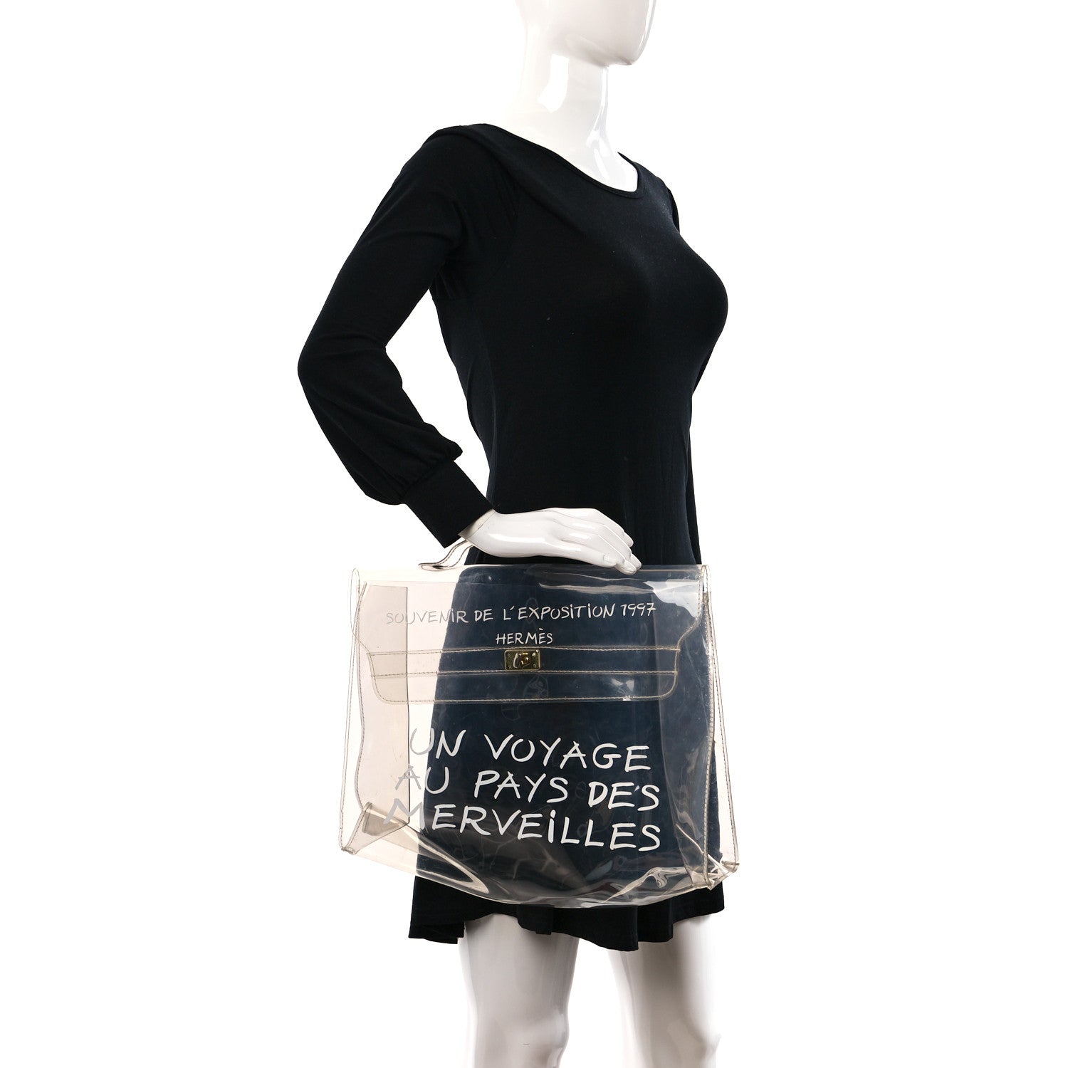Hermes Vinyl Souvenir De L'Exposition Kelly Transparent 2 of 8