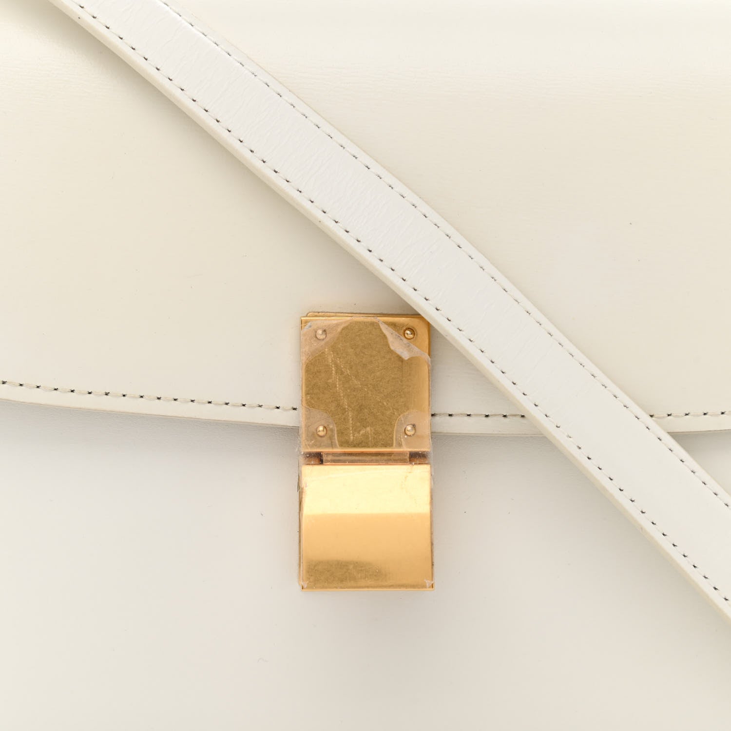Celine Box Calfskin Teen Classic Box Flap Bag White 9 of 13