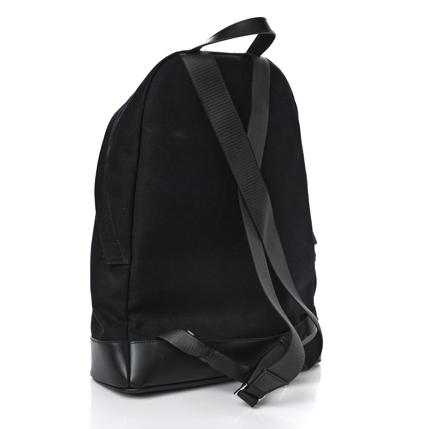 Calfskin Canvas Navy Backpack Black