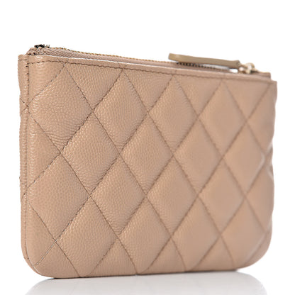 Chanel Caviar Quilted Small Cosmetic Case Beige 3 of 8