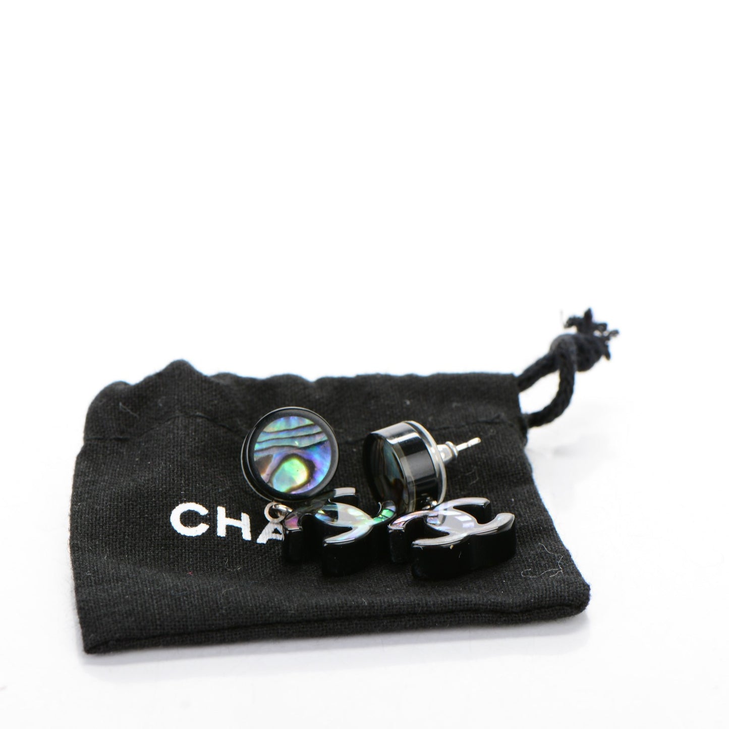 Abalone Resin CC Dangle Earrings