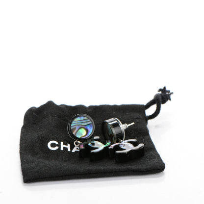 Chanel Abalone Resin CC Dangle Earrings 5 of 5