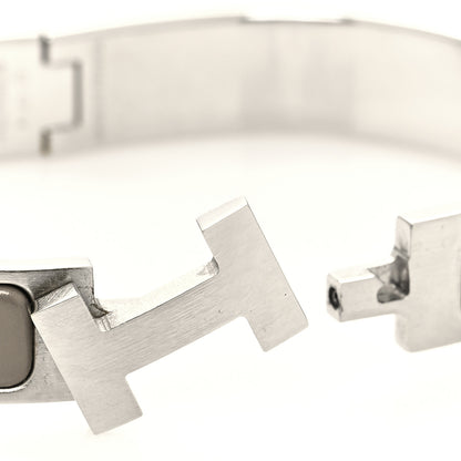 Hermes Matte Enamel Narrow Clic Clac HH Bracelet PM Etain 4 of 5