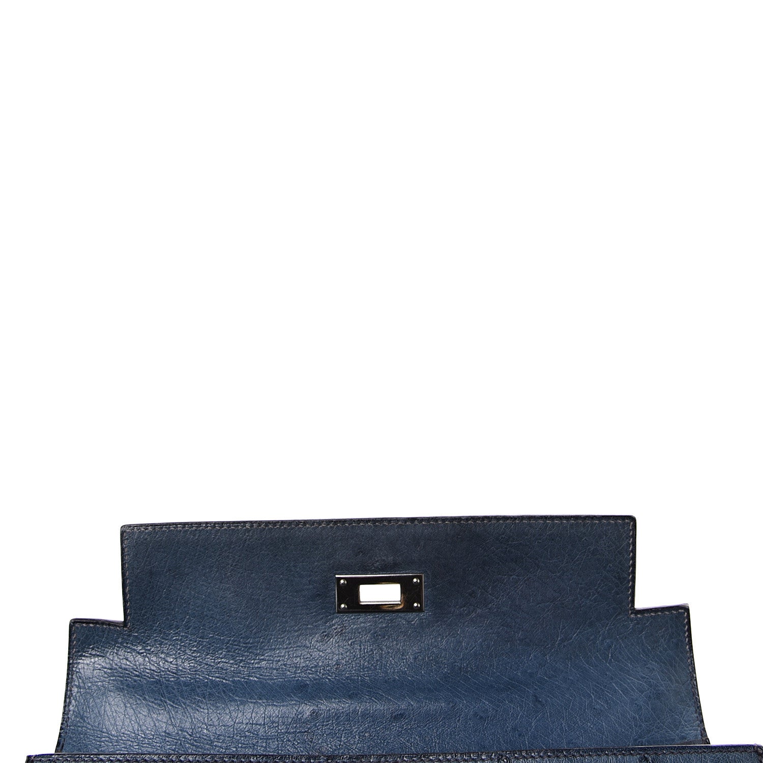Hermes Ostrich Kelly Sellier 28 Bleu Roi 17 of 49