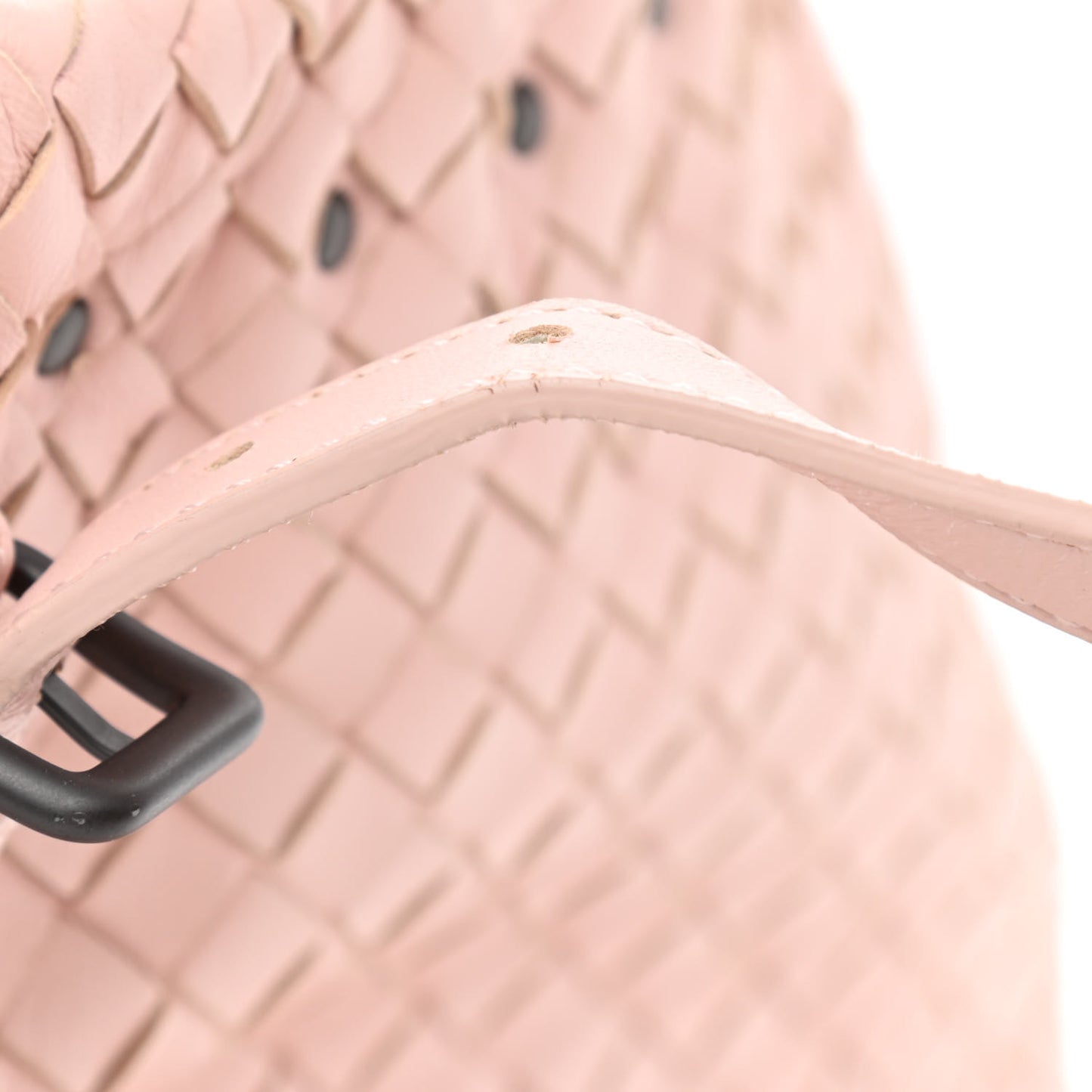 Nappa Intrecciato Drawstring Tassel Bucket Pink