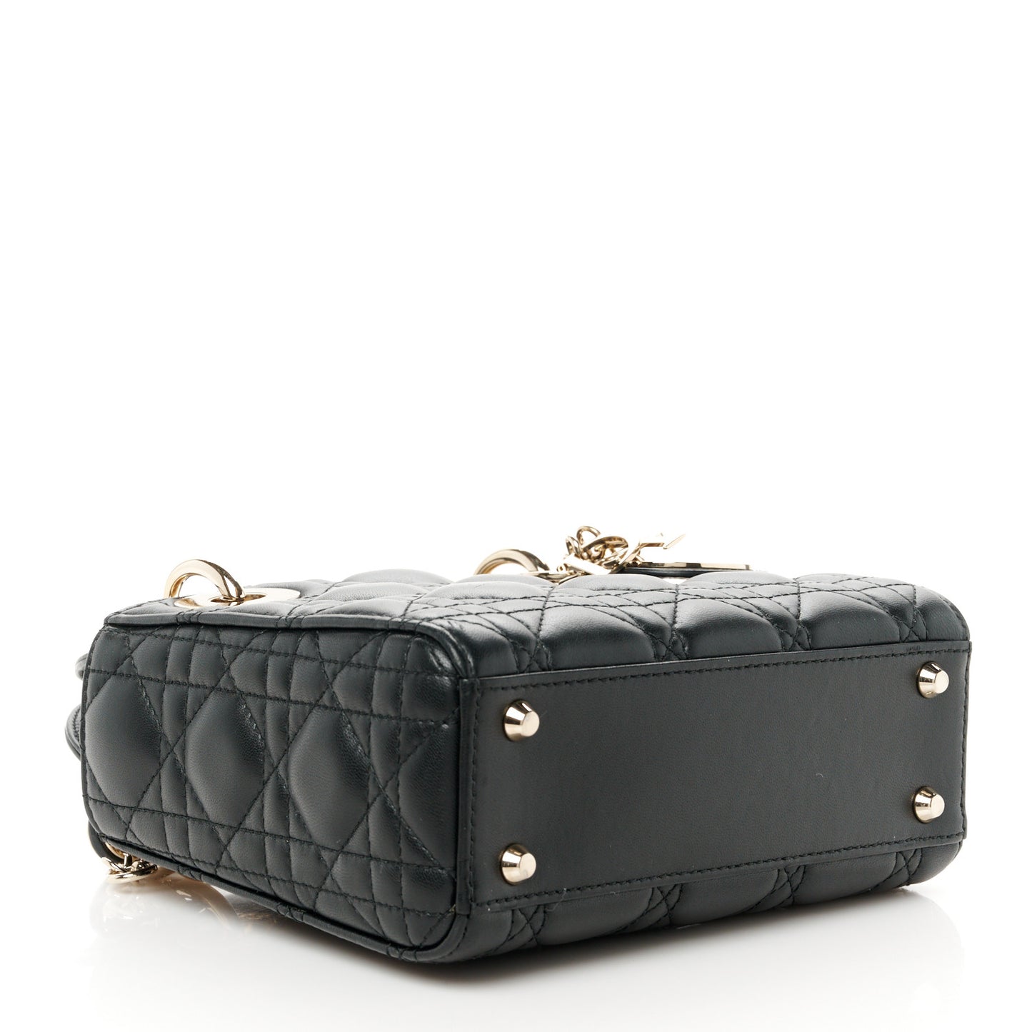 Lambskin Cannage Mini Lady Dior Black