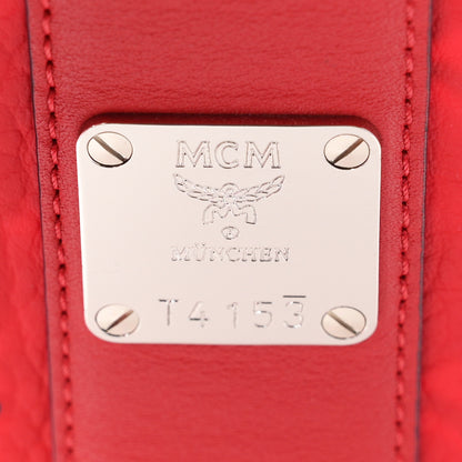 MCM Visetos Medium Liz Reversible Shopper Tote Ruby Red 10 of 17