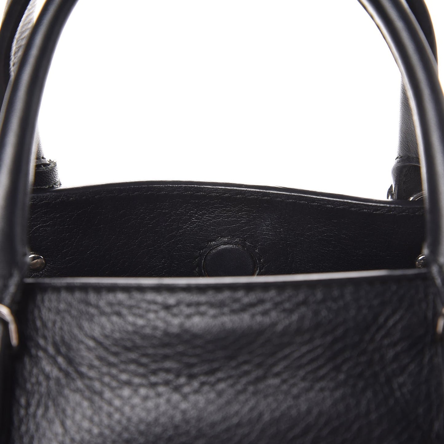Grained Calfskin Papier Mini A4 Zip Around Tote Black