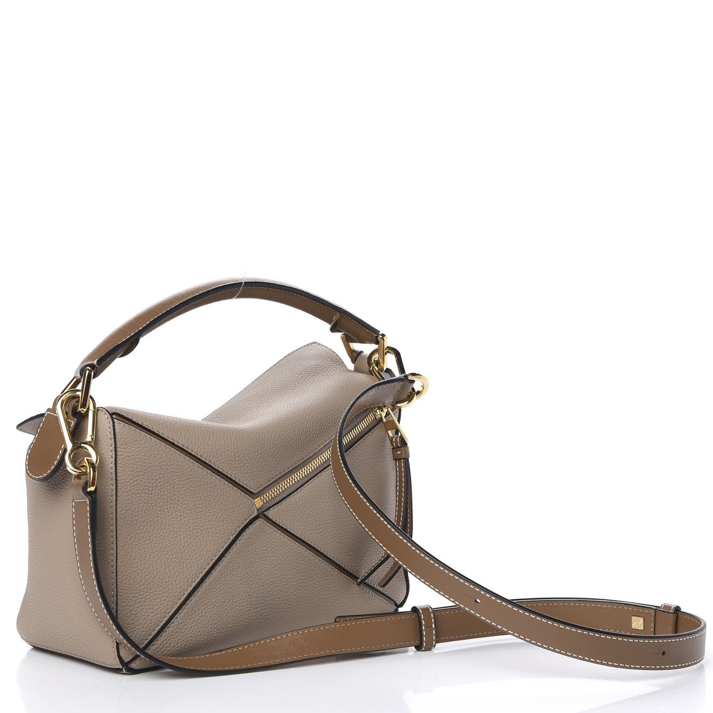 Grained Calfskin Small Puzzle Bag Sand Mink