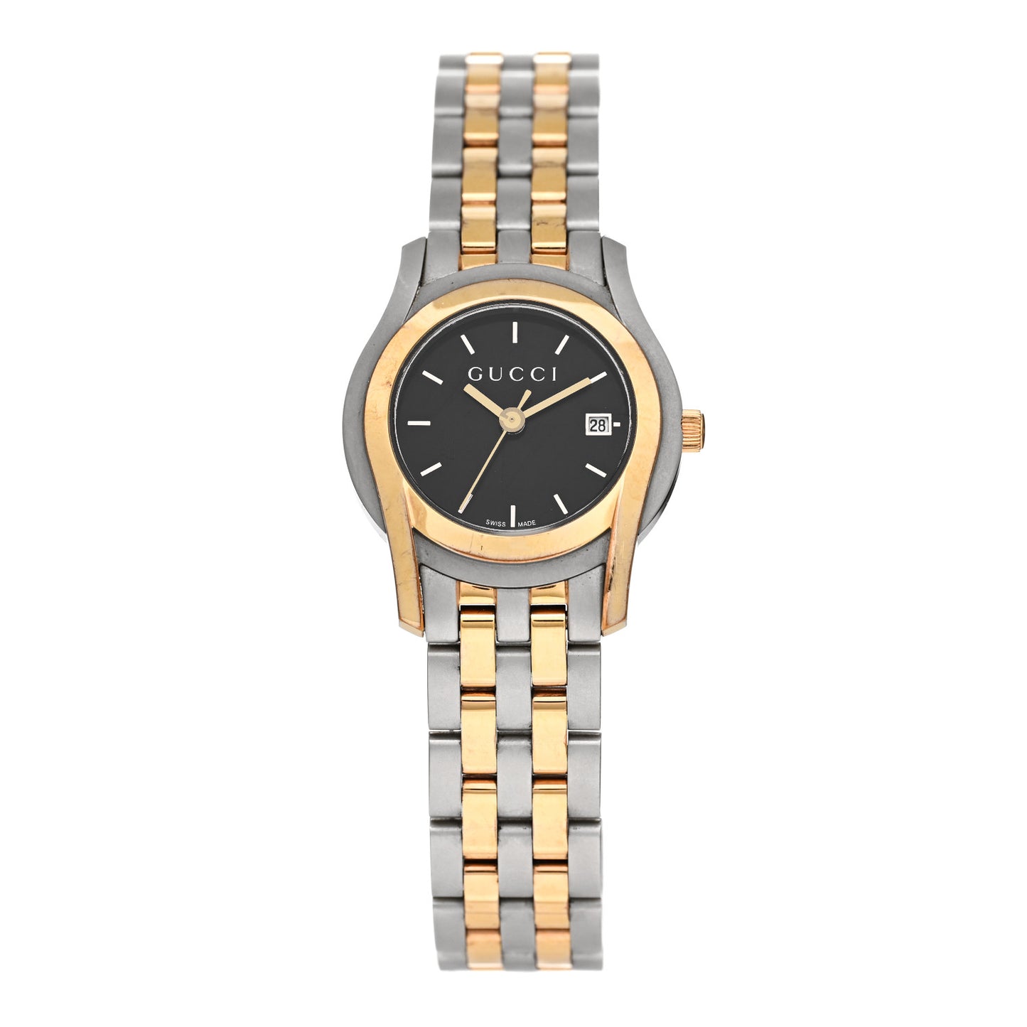 Stainless Steel 27mm 5500L Two Tone Quartz Watch Black