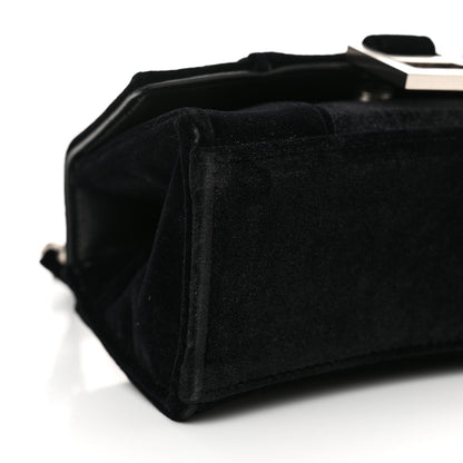 Balenciaga Velvet Jersey Hourglass Top Handle Bag XS Black 10 of 17