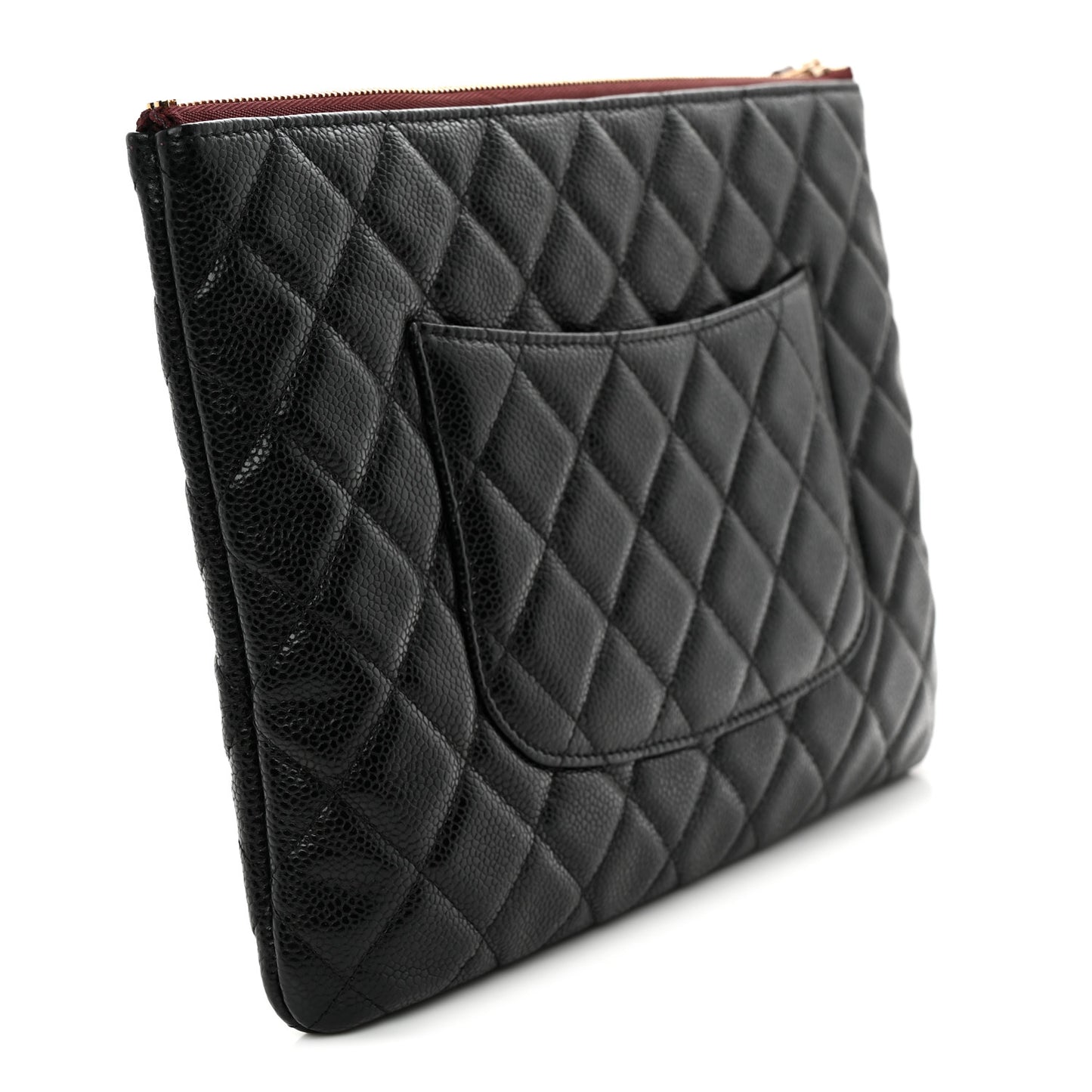 Caviar Quilted Medium Cosmetic Case Black