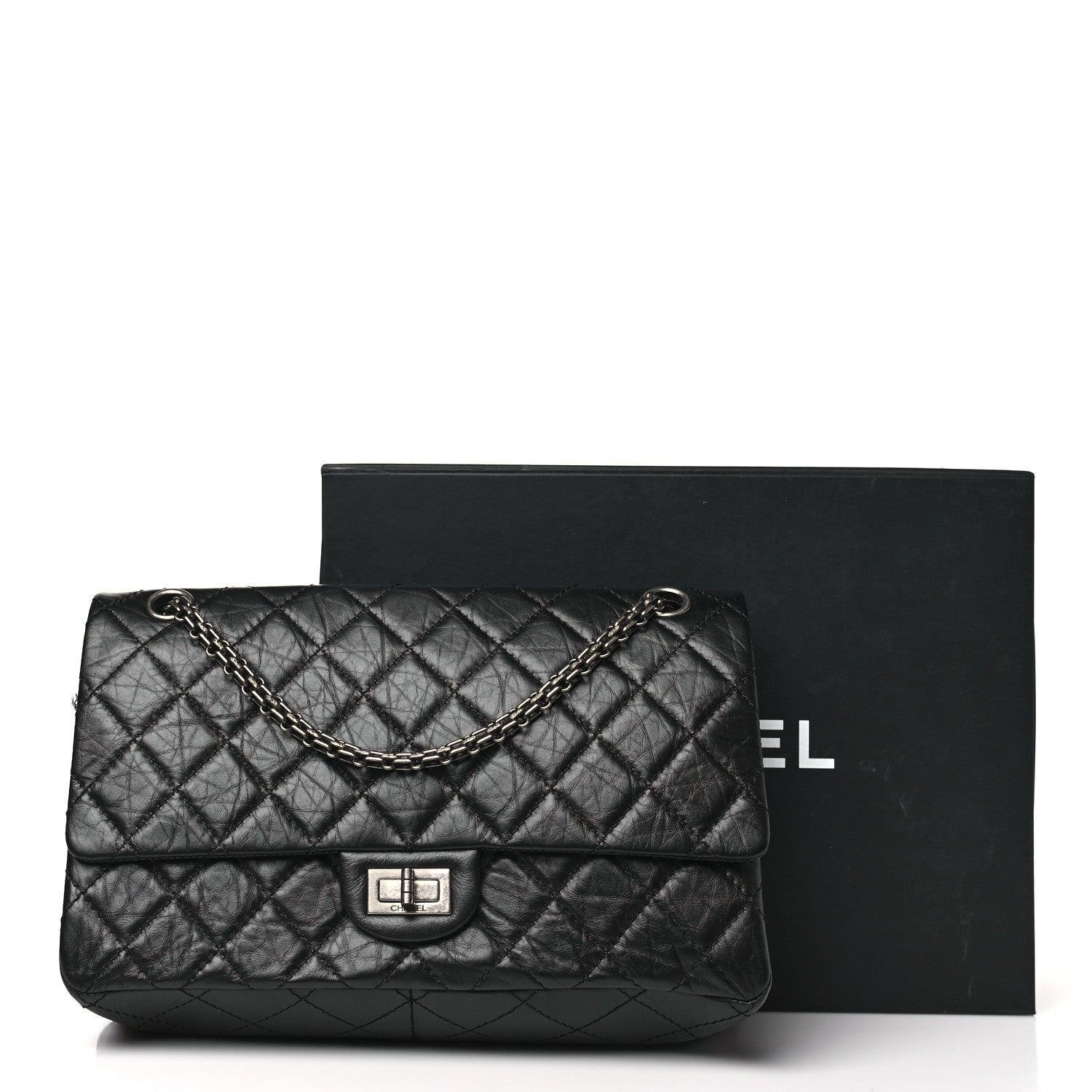 Chanel Aged Calfskin Quilted 2.55 Reissue 226 Flap Black 12 of 12