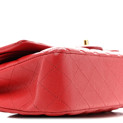Chanel Caviar Quilted Medium Double Flap Red 9 of 15