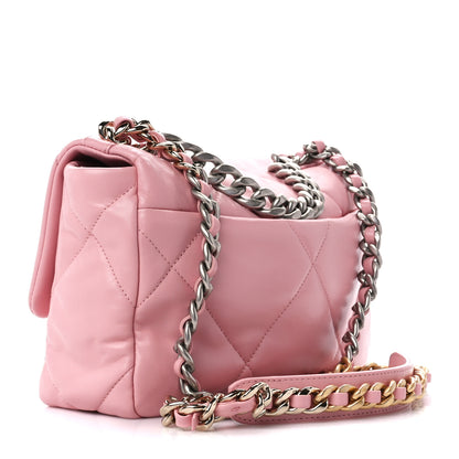 Chanel Lambskin Quilted Medium Chanel 19 Flap Pink 3 of 12