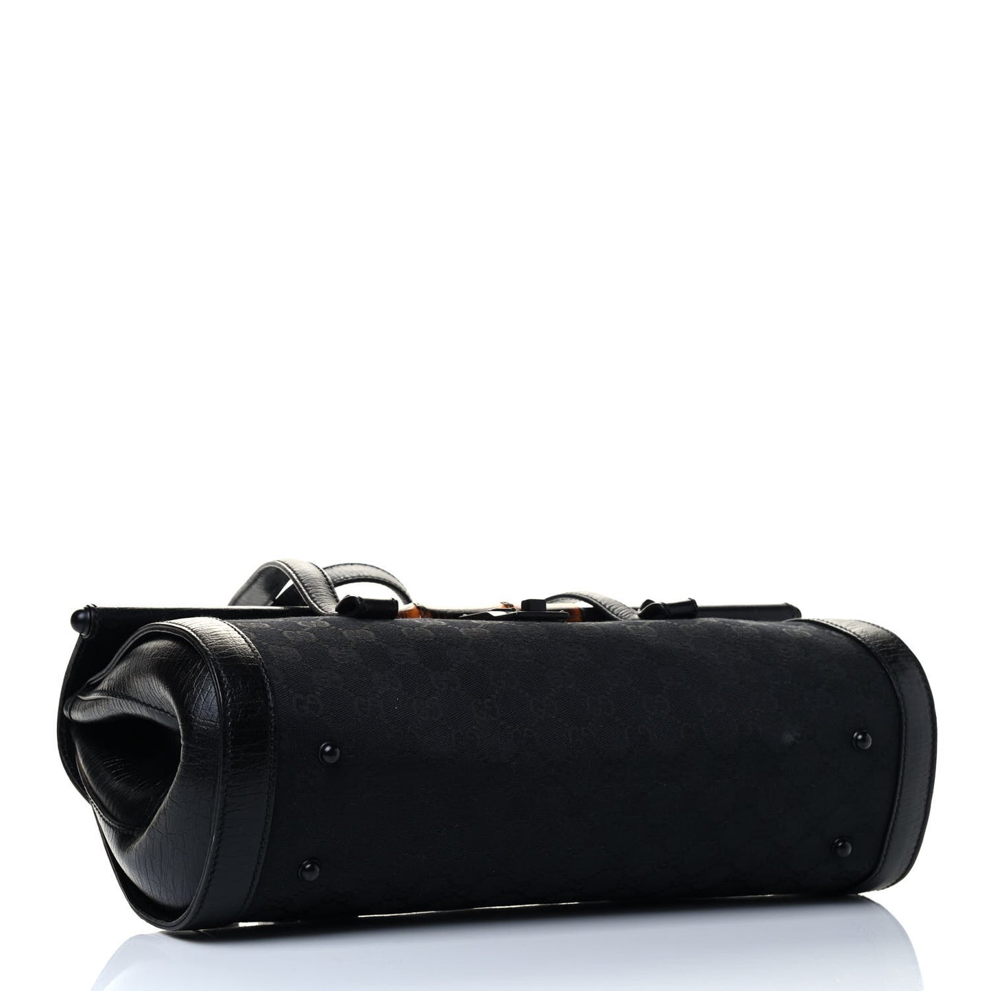 Monogram Bamboo Bullet Satchel Black