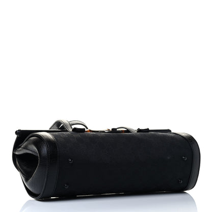 Gucci Monogram Bamboo Bullet Satchel Black 3 of 4