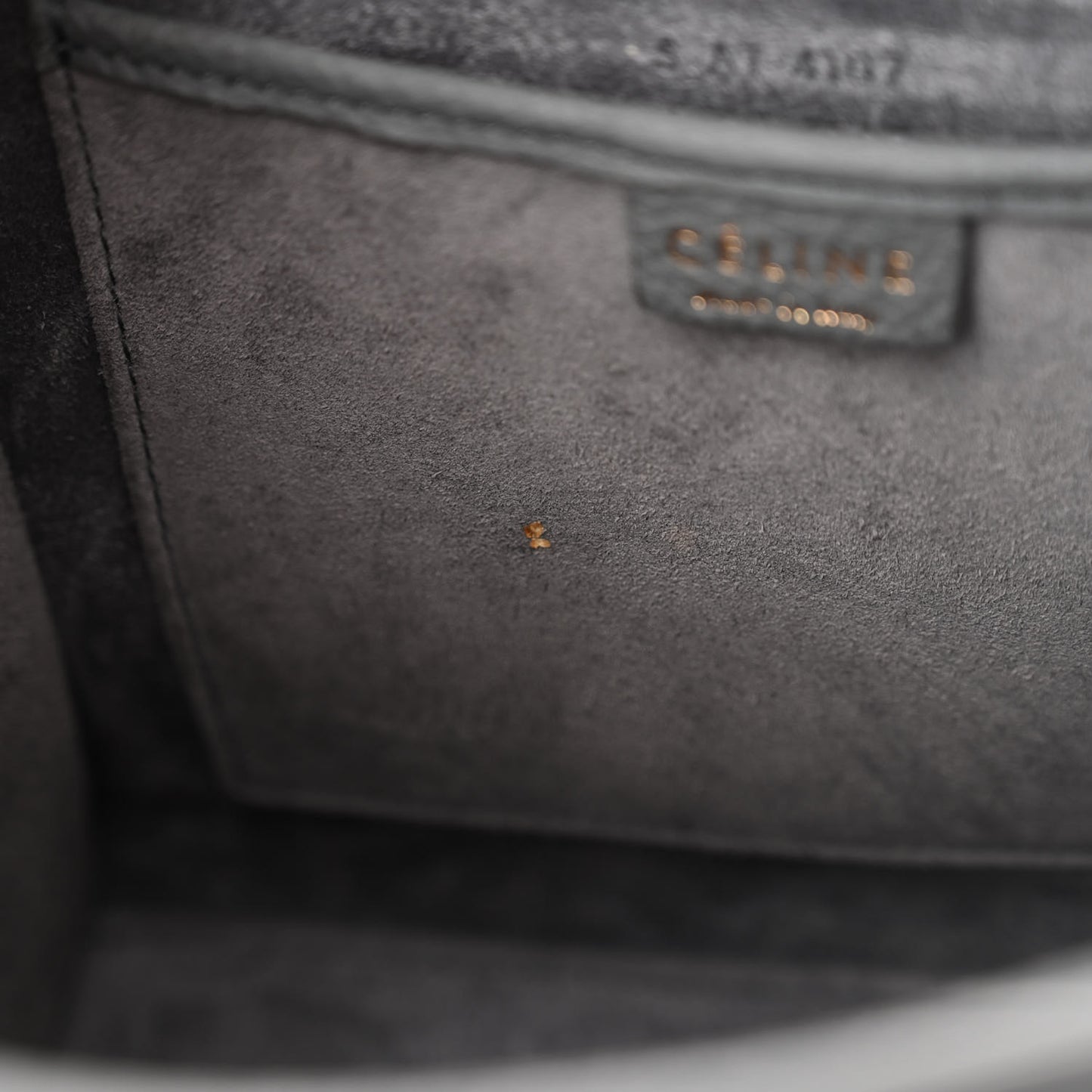 Drummed Calfskin Nano Luggage Kohl