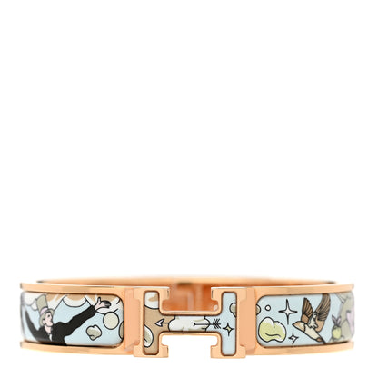 Hermes Enamel Narrow Print Dans Les Nuages Clic Clac H Bracelet PM Songe Pastel 1 of 6