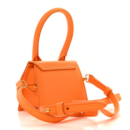Jacquemus Grained Calfskin Le Chiquito Orange 3 of 9