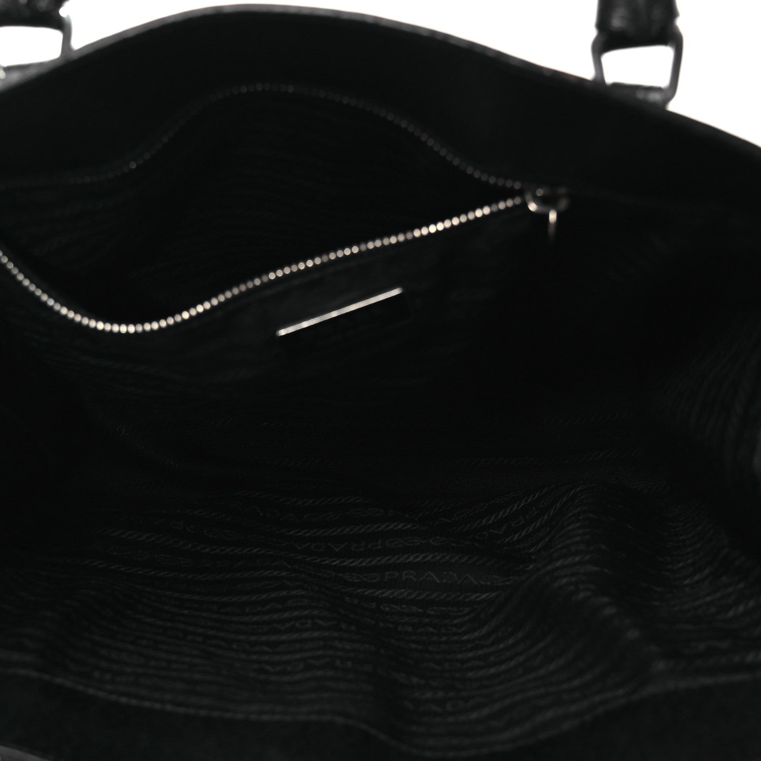 Prada Cinghiale Triangle Tote Black 5 of 13