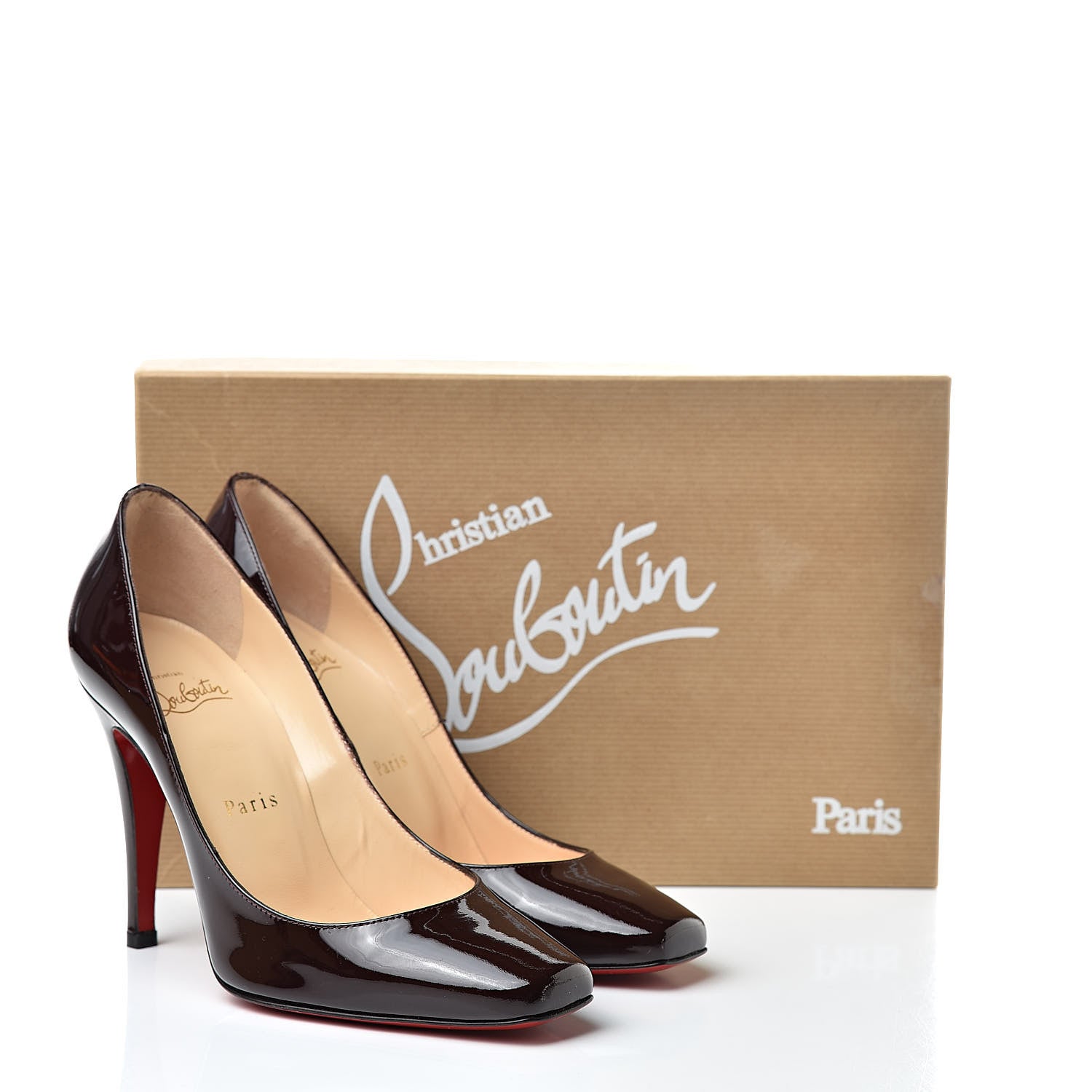 Christian Louboutin Patent Particule 100 Pumps 36.5 Plum 9 of 10