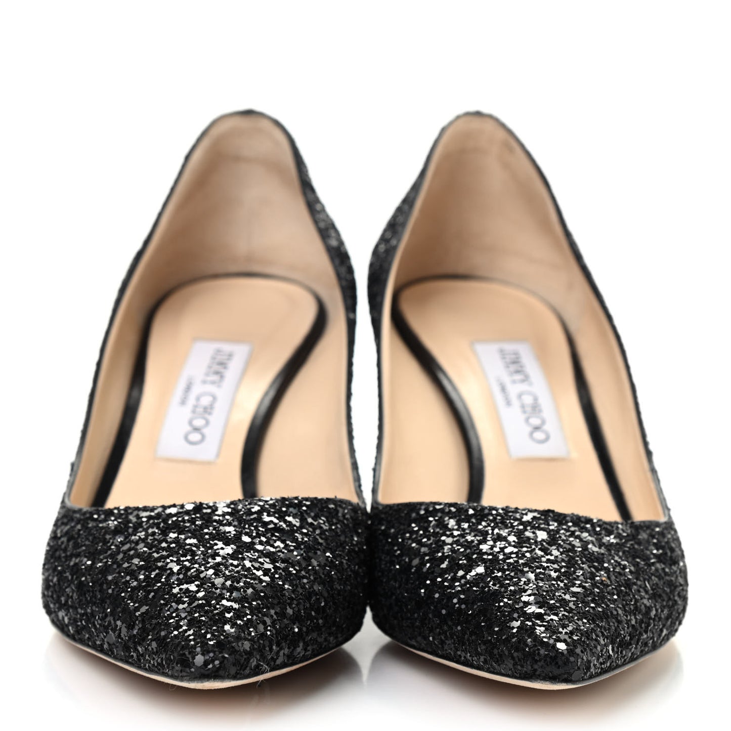 Glitter Pointy Toe Romy 60 Pumps 39 Black