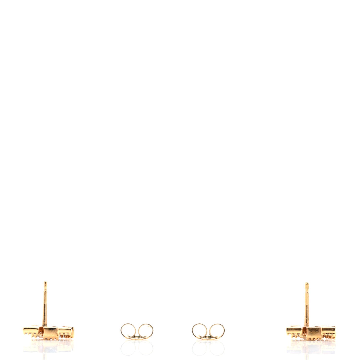 Louis Vuitton Metal Crystal LV Iconic Earrings Gold 3 of 6