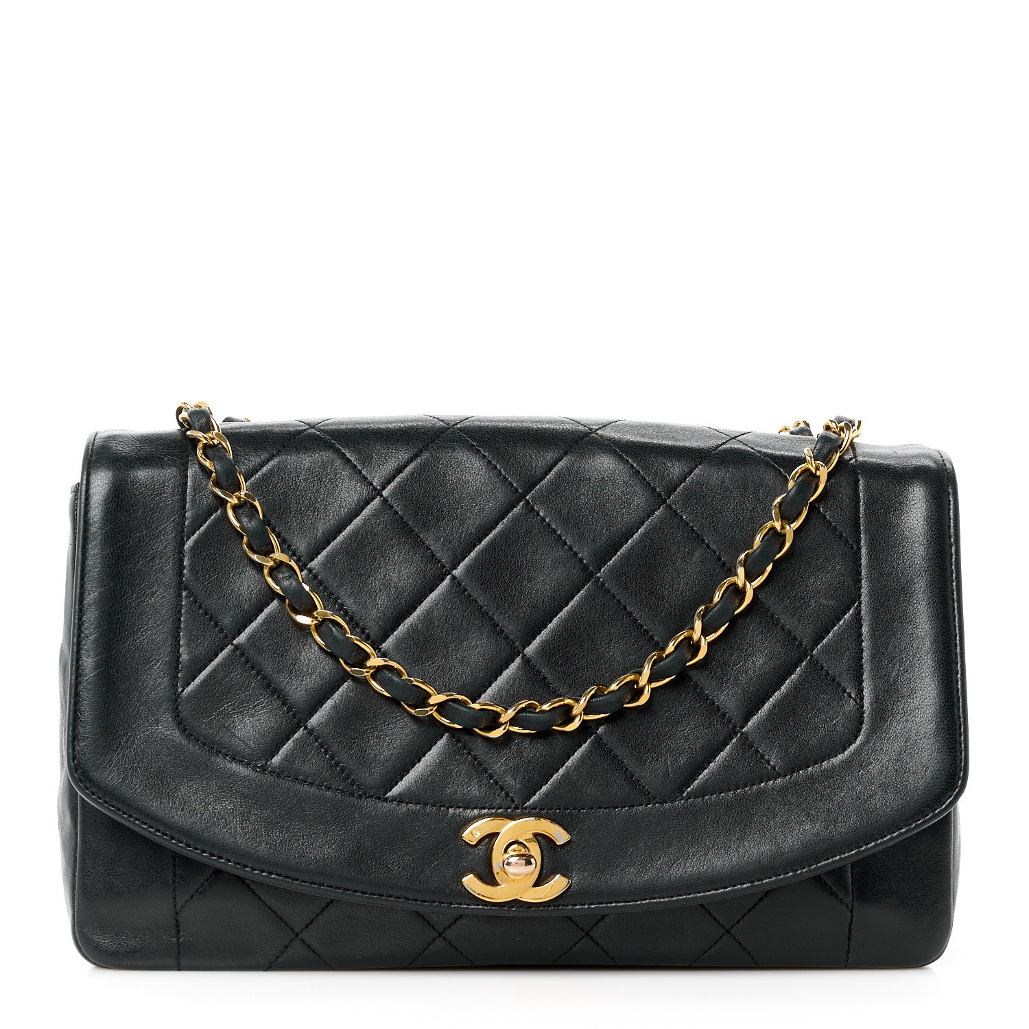Chanel Lambskin Quilted Medium Single Flap Black 1 of 12