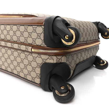 Gucci GG Supreme Monogram Azalea Calfskin Retro Interlocking G Small Savoy Cabin Trolley Beige Ebony Brown Sugar 8 of 9