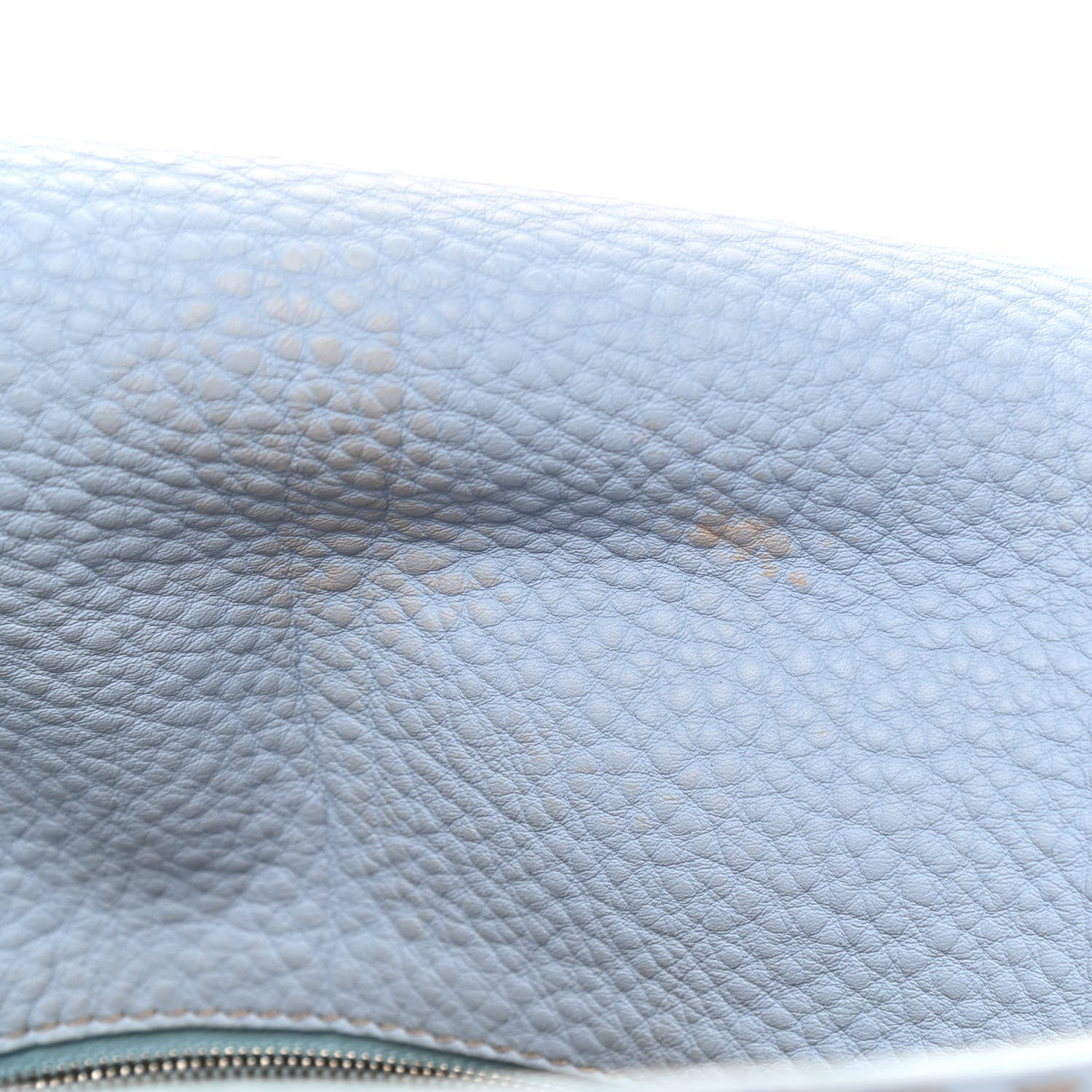 Fendi Calfskin Romano Selleria Forever Mama Baguette Sky Blue Latte 6 of 10