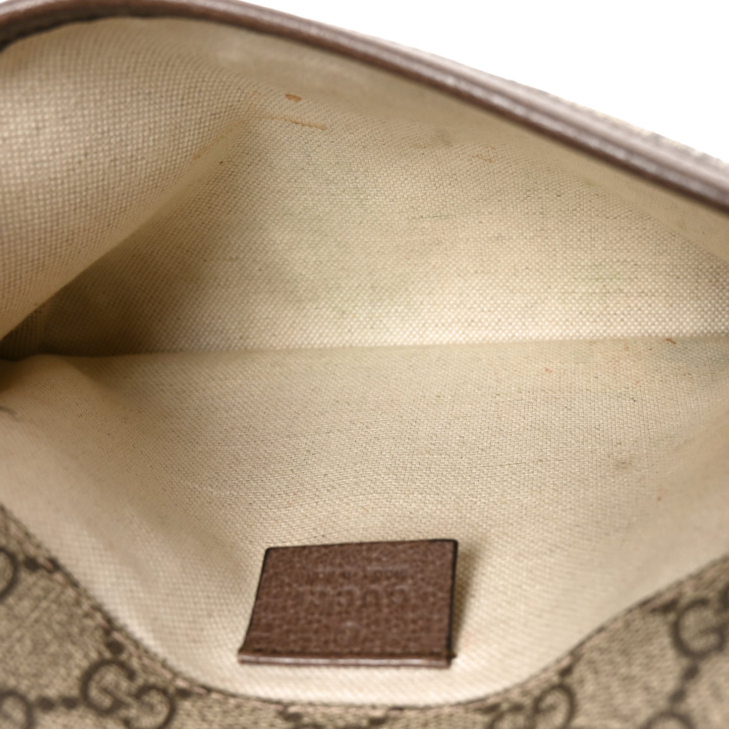 GG Supreme Monogram Neo Vintage Web Belt Bag Brown