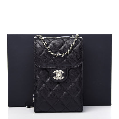 Chanel Caviar Quilted Classic Phone Holder Black 12 of 12